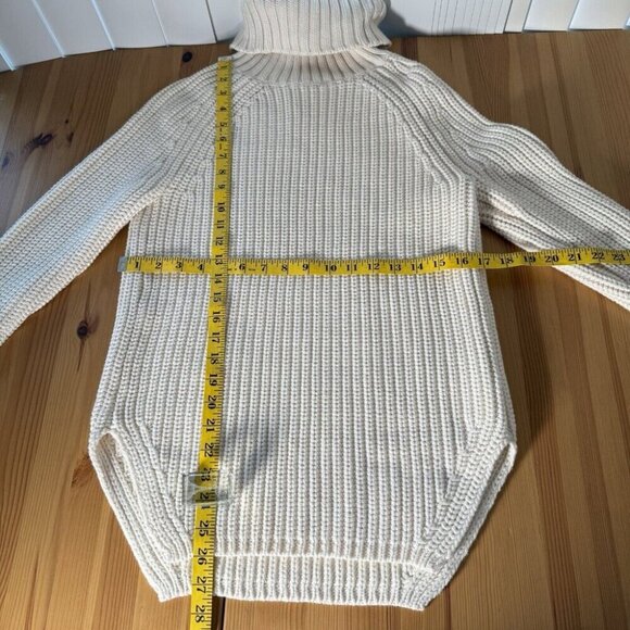 Alp N Rock Womens Simone Turtleneck Knit Sweater Chunky Cream Minimalist XS - Picture 6 of 11
